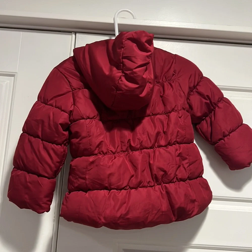 $20 ADD‎ ON Zara Baby Girl RED Puffer Hooded Coat w/Bow Size 12-18 months.